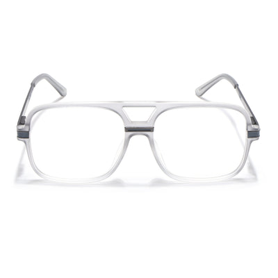 EyeJack Titex Matt Grey Wayfarer Eyeglasses for Men & Women (18909CL330-C6)