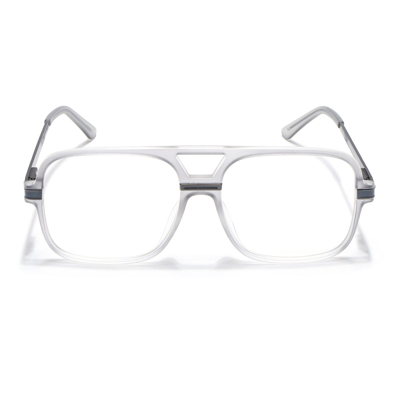 EyeJack Titex Matt Grey Wayfarer Eyeglasses for Men & Women (18909CL330-C6)