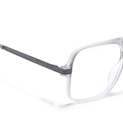 EyeJack Titex Matt Grey Wayfarer Eyeglasses for Men & Women (18909CL330-C6)