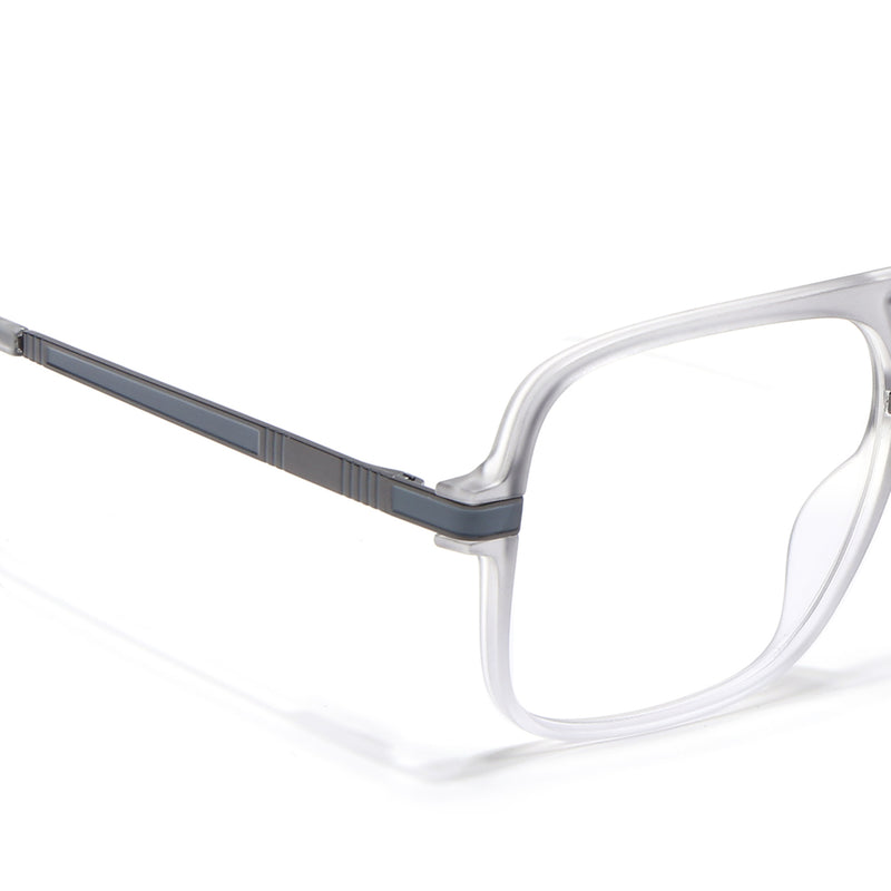 EyeJack Titex Matt Grey Wayfarer Eyeglasses for Men & Women (18909CL330-C6)