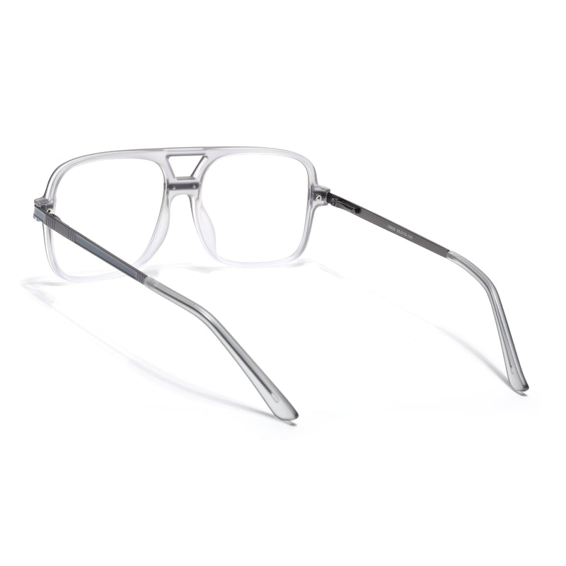 EyeJack Titex Matt Grey Wayfarer Eyeglasses for Men & Women (18909CL330-C6)