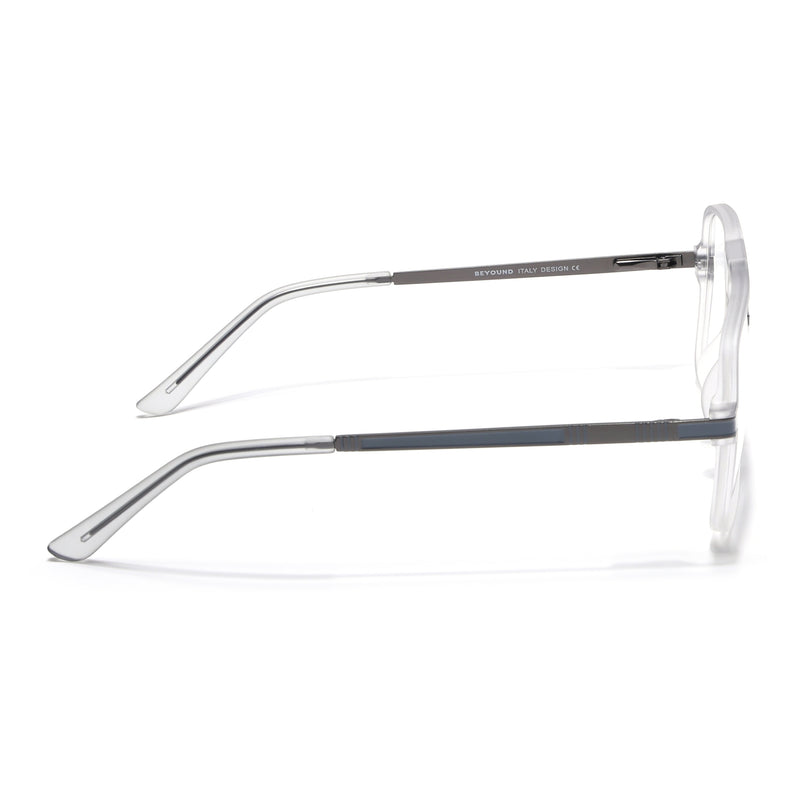 EyeJack Titex Matt Grey Wayfarer Eyeglasses for Men & Women (18909CL330-C6)