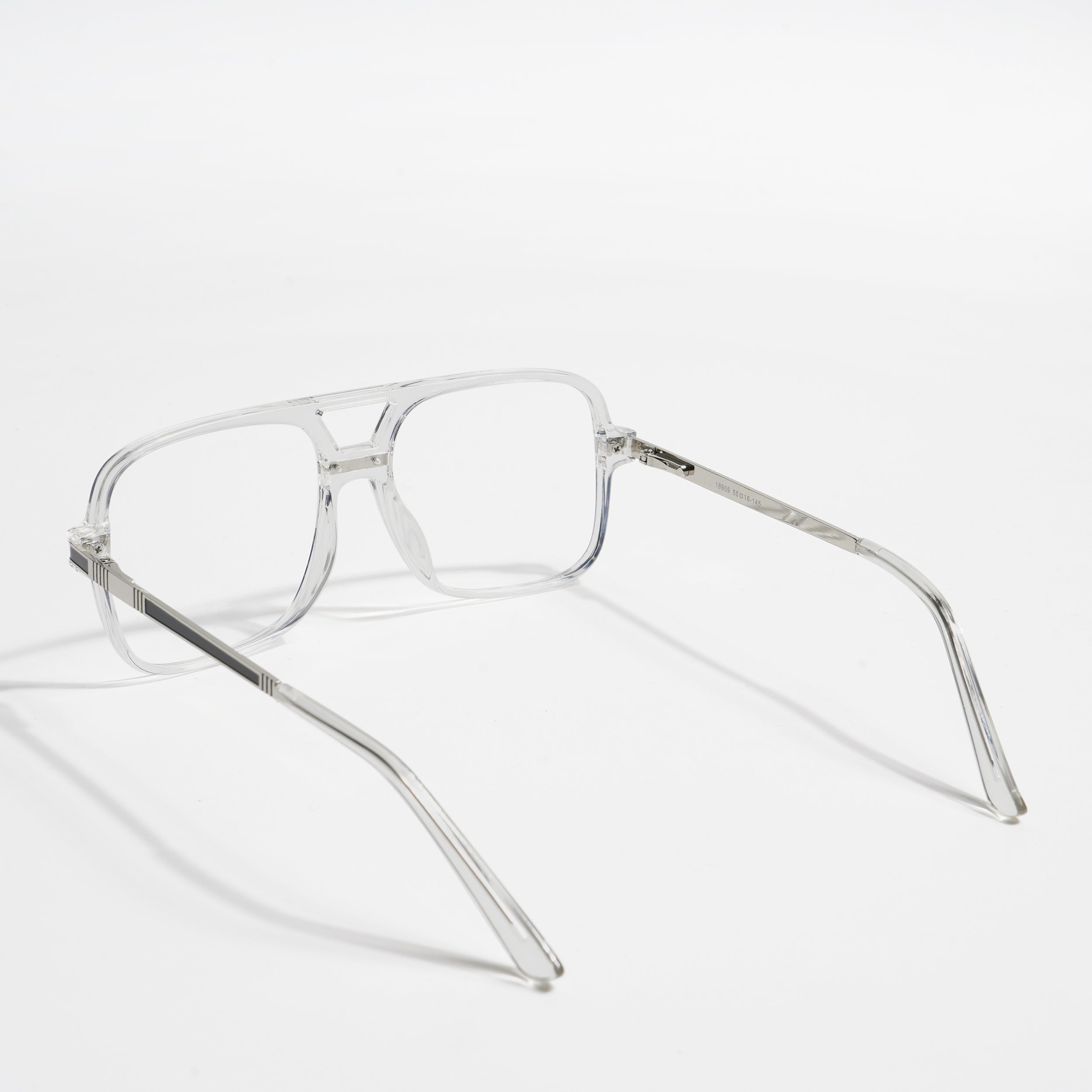 EyeJack Titex Transparent Wayfarer Eyeglasses for Men & Women (18909CL331-C7)