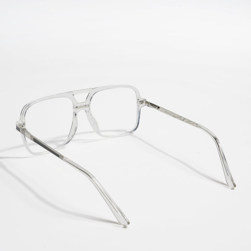 EyeJack Titex Transparent Wayfarer Eyeglasses for Men & Women (18909CL331-C7)
