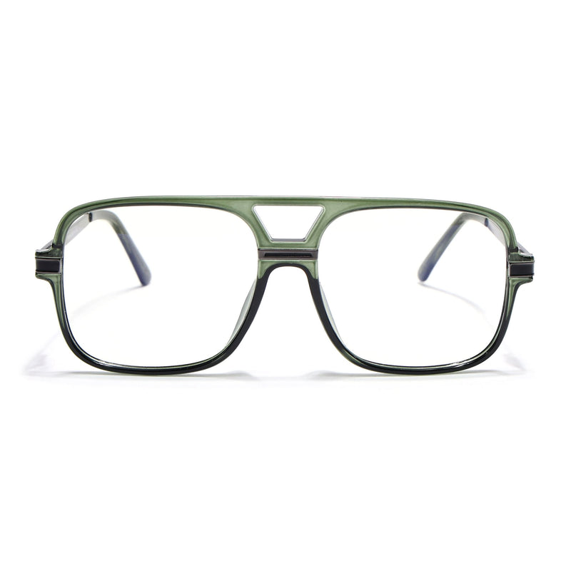 EyeJack Titex Green Wayfarer Eyeglasses for Men & Women (18909CL333-C9)