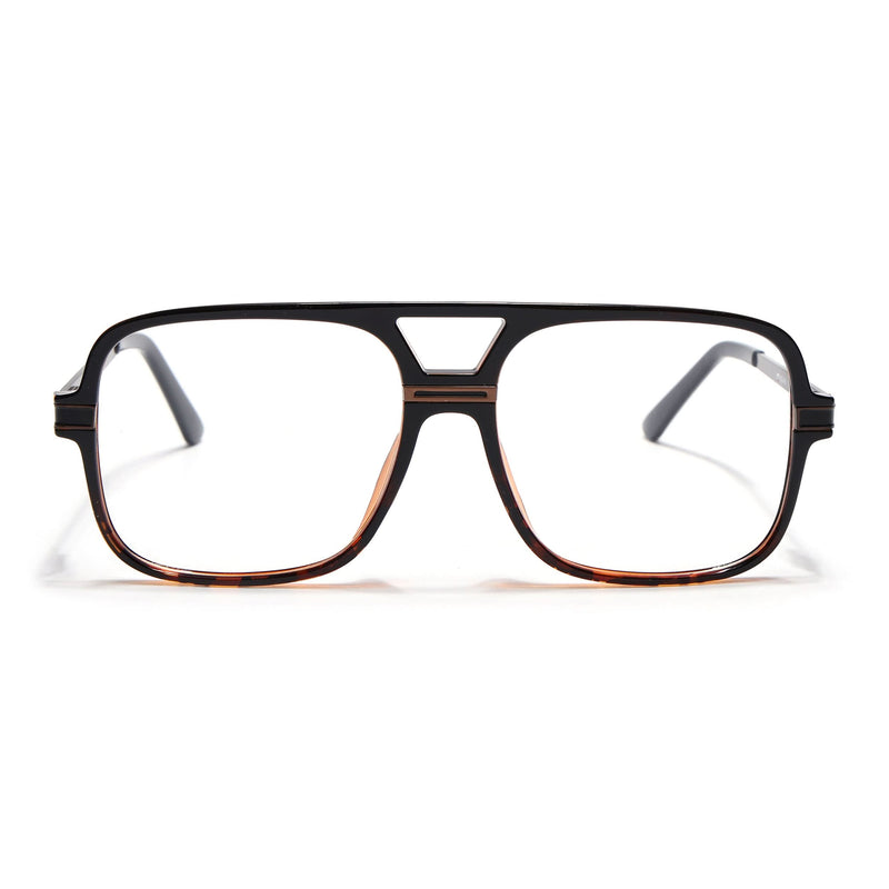 EyeJack Titex Demi Brown Wayfarer Eyeglasses for Men & Women (18909CL335-C11)
