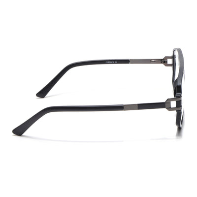 EyeJack Titex Matt Black & Grey Wayfarer Eyeglasses for Men & Women (18910CL339-C4)
