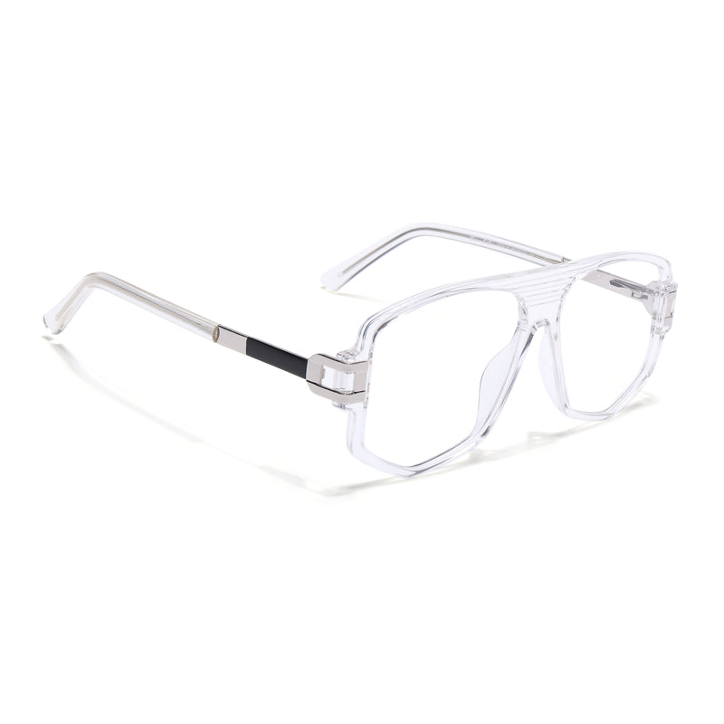 EyeJack Titex Transparent Wayfarer Eyeglasses for Men & Women (18910CL342-C7)