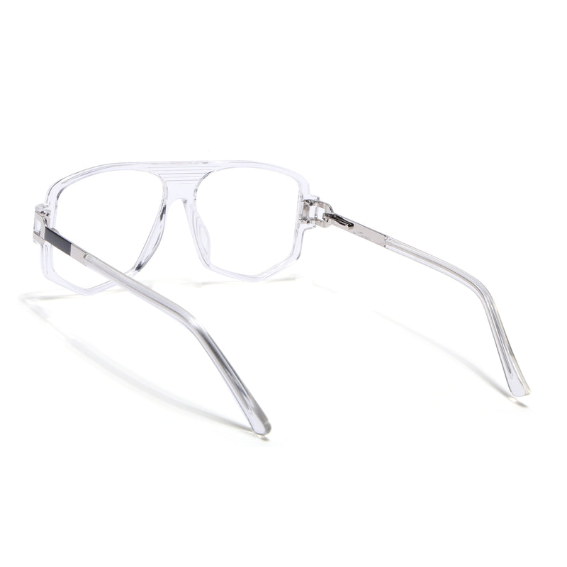 EyeJack Titex Transparent Wayfarer Eyeglasses for Men & Women (18910CL342-C7)