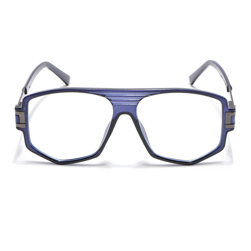 EyeJack Titex Blue Wayfarer Eyeglasses for Men & Women (18910CL345-C10)
