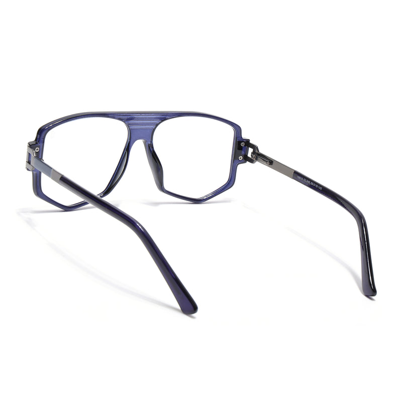 EyeJack Titex Blue Wayfarer Eyeglasses for Men & Women (18910CL345-C10)