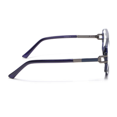EyeJack Titex Blue Wayfarer Eyeglasses for Men & Women (18910CL345-C10)