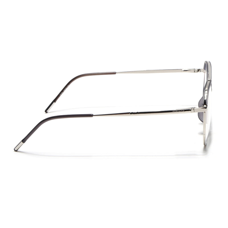 Eyejack Aura Grey & Silver Wayfarer Eyeglasses for Men & Women (19001FCL1947-C2)