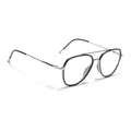 Eyejack Aura Grey & Silver Wayfarer Eyeglasses for Men & Women (19002FCL1953-C2)