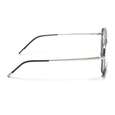 Eyejack Aura Grey & Silver Wayfarer Eyeglasses for Men & Women (19003FCL1959-C2)