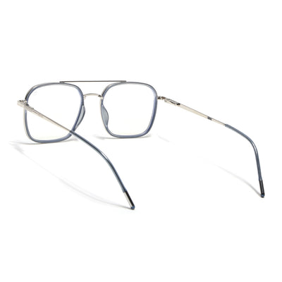 Eyejack Aura Light Grey & Silver Wayfarer Eyeglasses for Men & Women (19004FCL1966-C3)