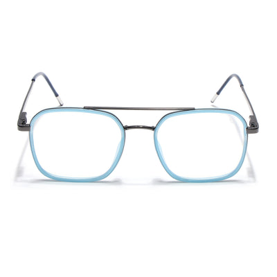 Eyejack Aura Sky Blue & Grey Wayfarer Eyeglasses for Men & Women (19004FCL1967-C4)