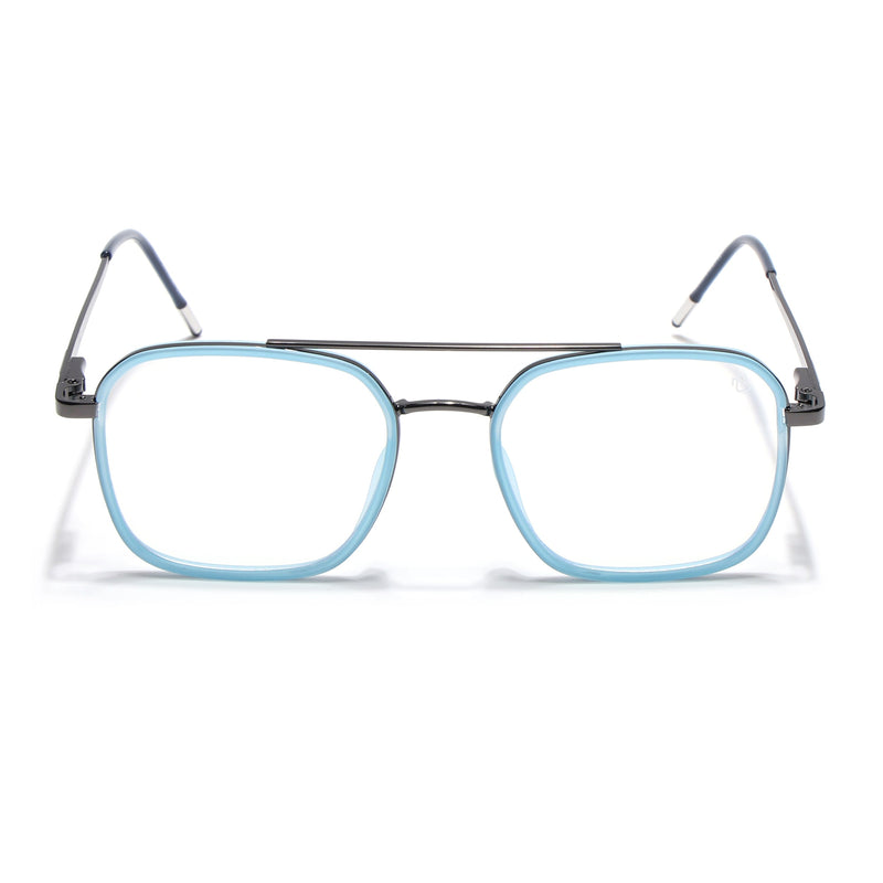 Eyejack Aura Sky Blue & Grey Wayfarer Eyeglasses for Men & Women (19004FCL1967-C4)