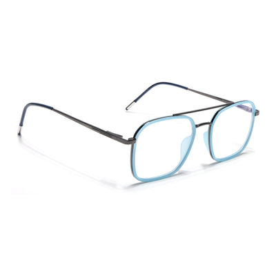 Eyejack Aura Sky Blue & Grey Wayfarer Eyeglasses for Men & Women (19004FCL1967-C4)