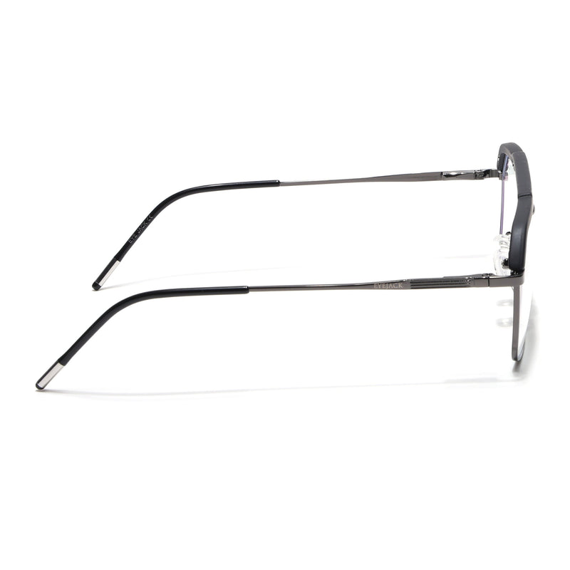 Eyejack Aura Grey & Black Wayfarer Eyeglasses for Men & Women (19005FCL1970-C1)