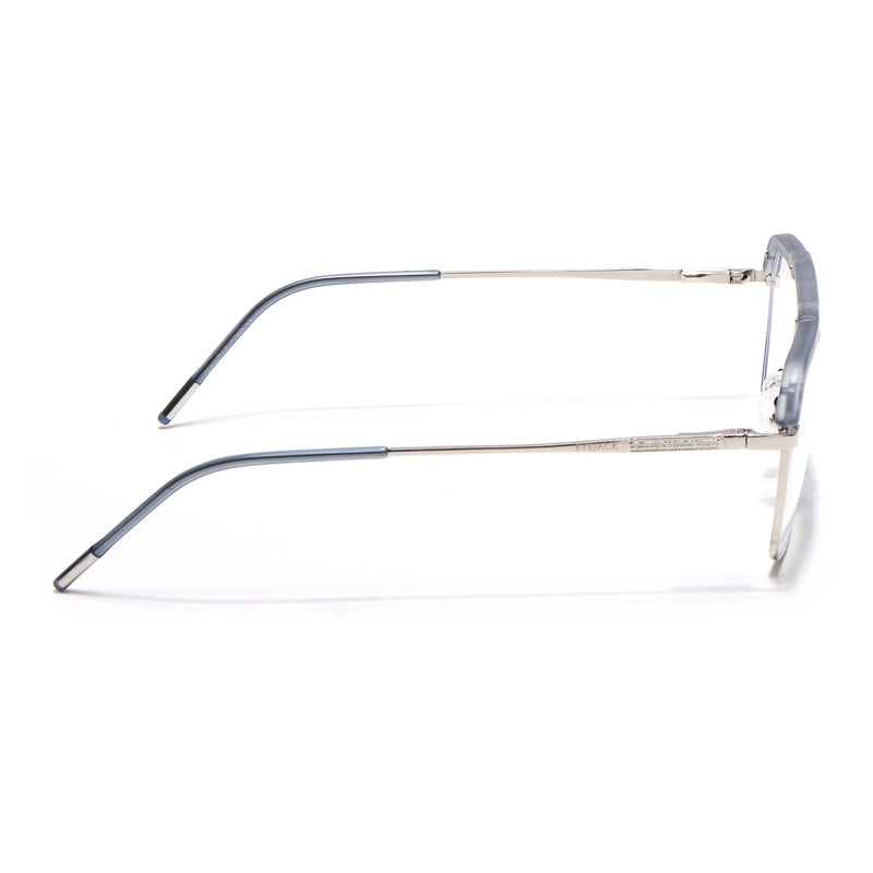 Eyejack Aura Light Grey & Silver Wayfarer Eyeglasses for Men & Women (19005FCL1972-C3)