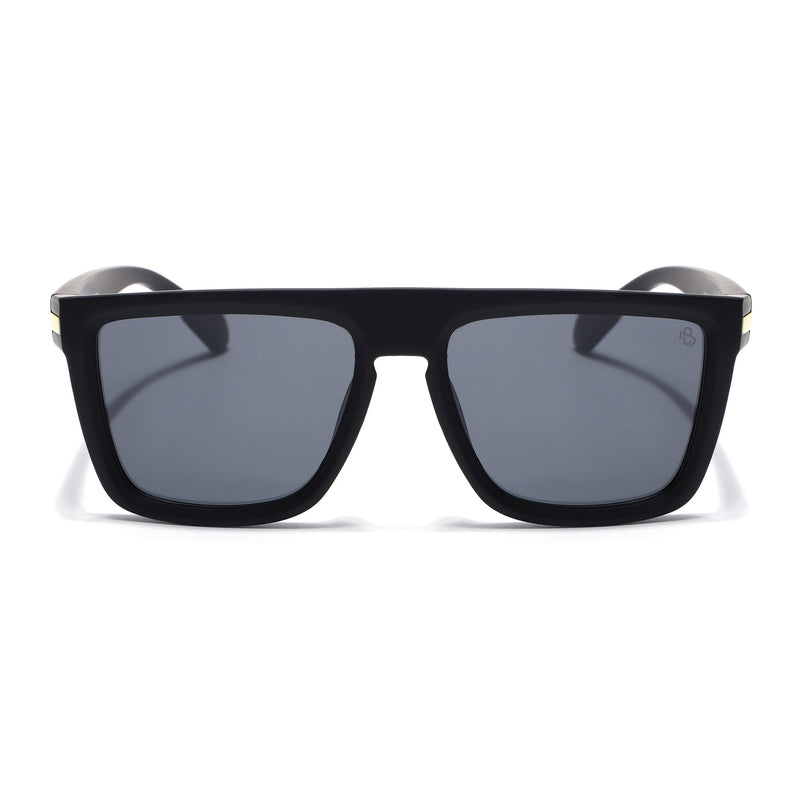 Eyejack Crossline Black & Yellow Square Polarized Sunglasses for Men & Women (1901PCL2052)