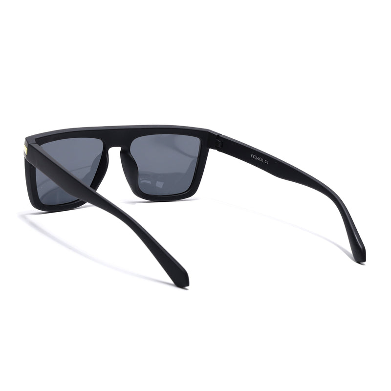 Eyejack Crossline Black & Yellow Square Polarized Sunglasses for Men & Women (1901PCL2052)