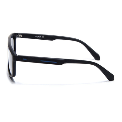 Eyejack Crossline Black Rectangle Polarized Sunglasses for Men & Women (1902PCL2058)