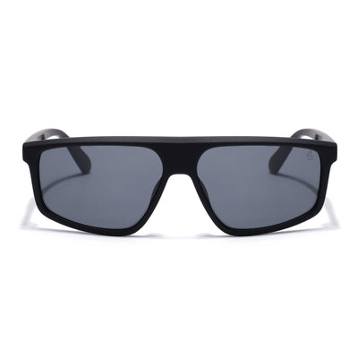 Eyejack Crossline Black Rectangle Polarized Sunglasses for Men & Women (1902PCL2060)