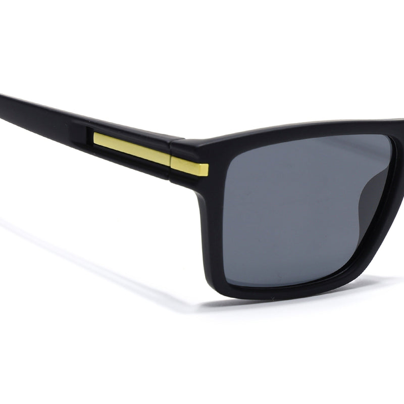 Eyejack Crossline Black & Yellow Square Polarized Sunglasses for Men & Women (1903PCL2062)