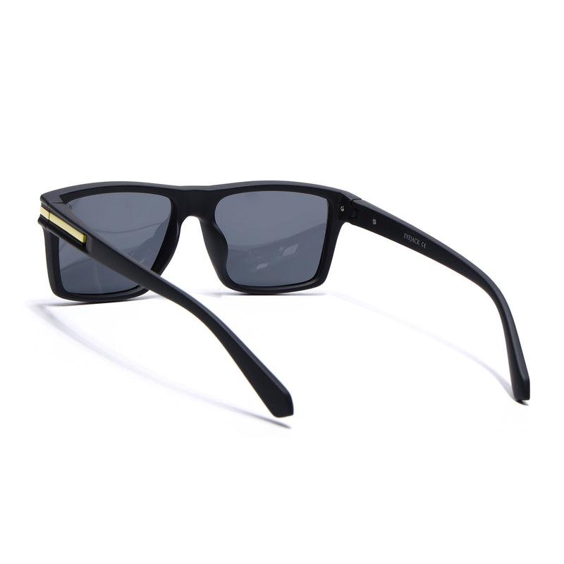 Eyejack Crossline Black & Yellow Square Polarized Sunglasses for Men & Women (1903PCL2062)