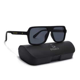Eyejack Crossline Black Wayfarer Polarized Sunglasses for Men & Women (1904PCL2067)