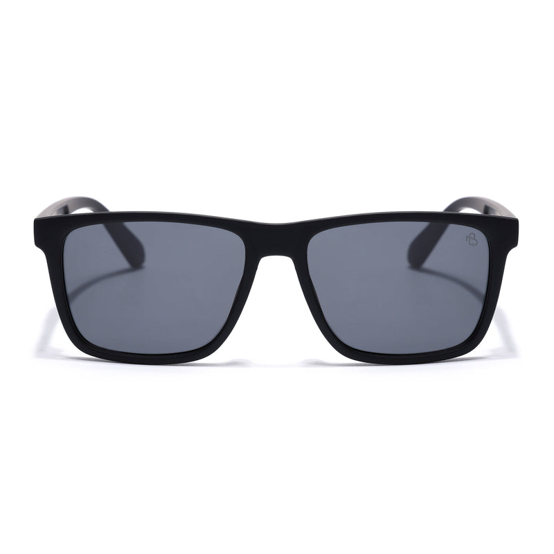 Eyejack Crossline Black Square Polarized Sunglasses for Men & Women (1905PCL2073)