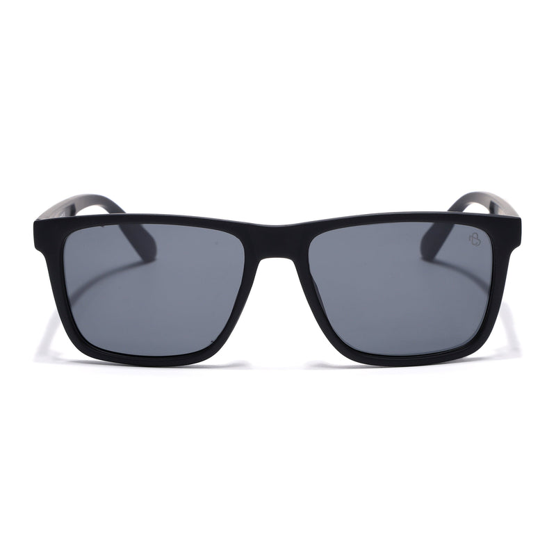 Eyejack Crossline Black Square Polarized Sunglasses for Men & Women (1905PCL2074)