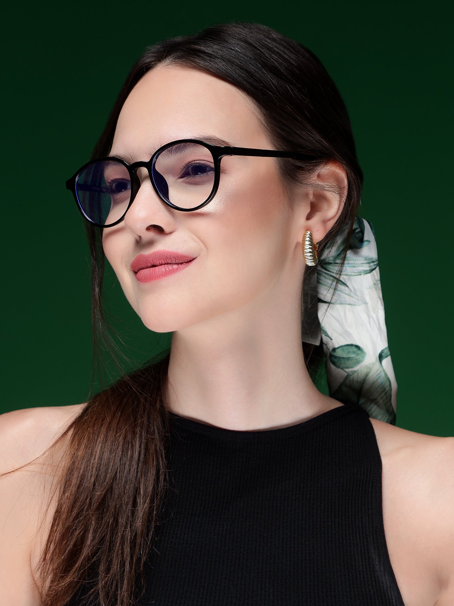 Voyage Air Black Round Eyeglasses for Men & Women (910MG4377-C1)