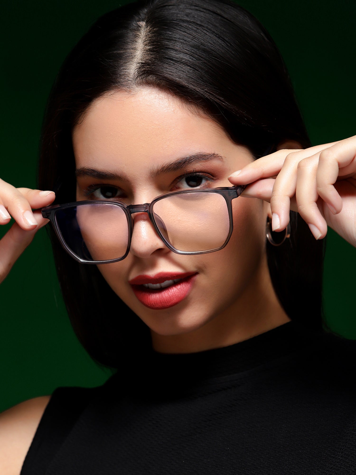 Voyage Air Grey Square Eyeglasses for Men & Women (88013MG4557-C2)