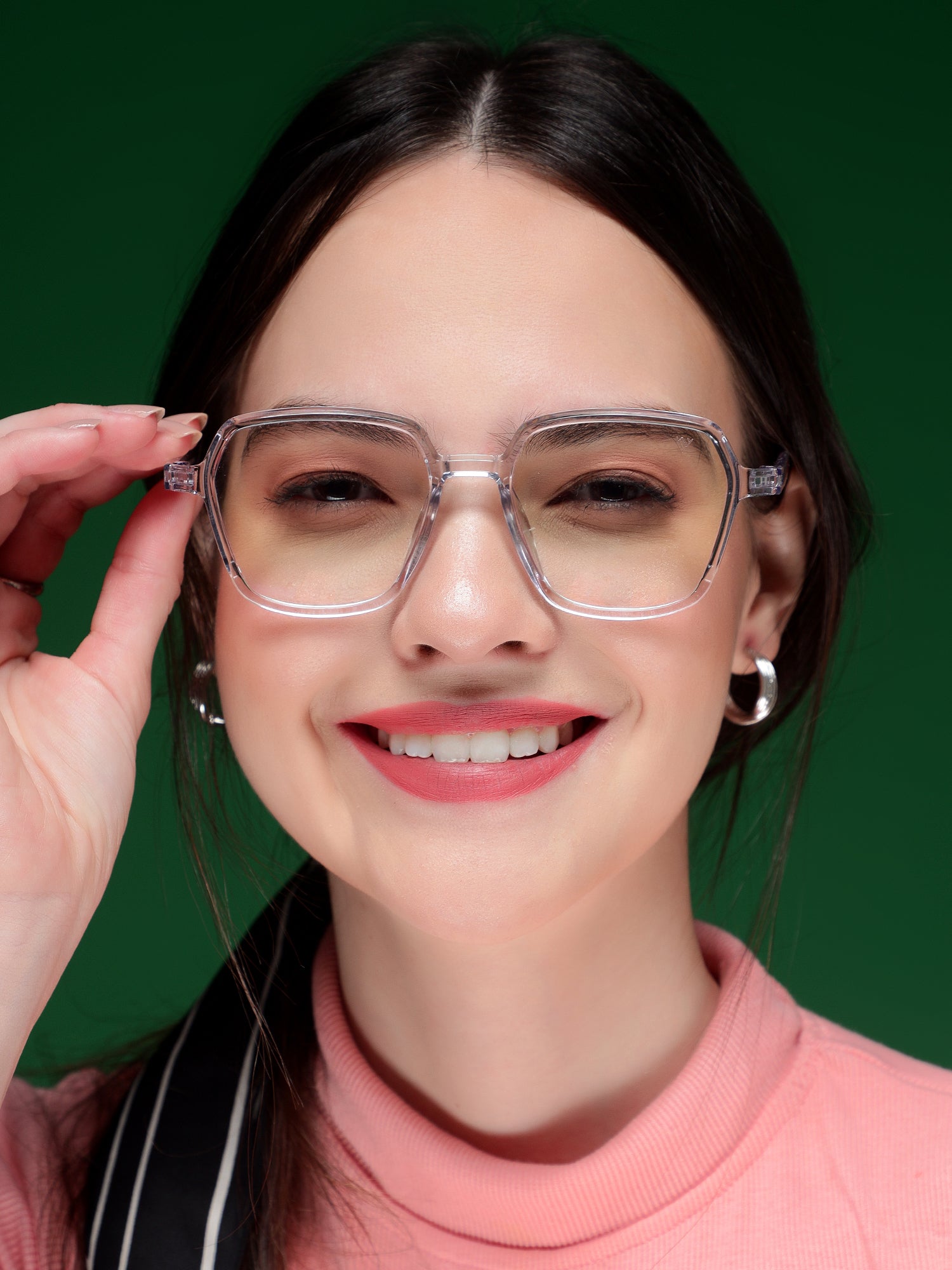 Voyage Air Grey Square Eyeglasses for Men & Women (TR1018MG4393-C3)