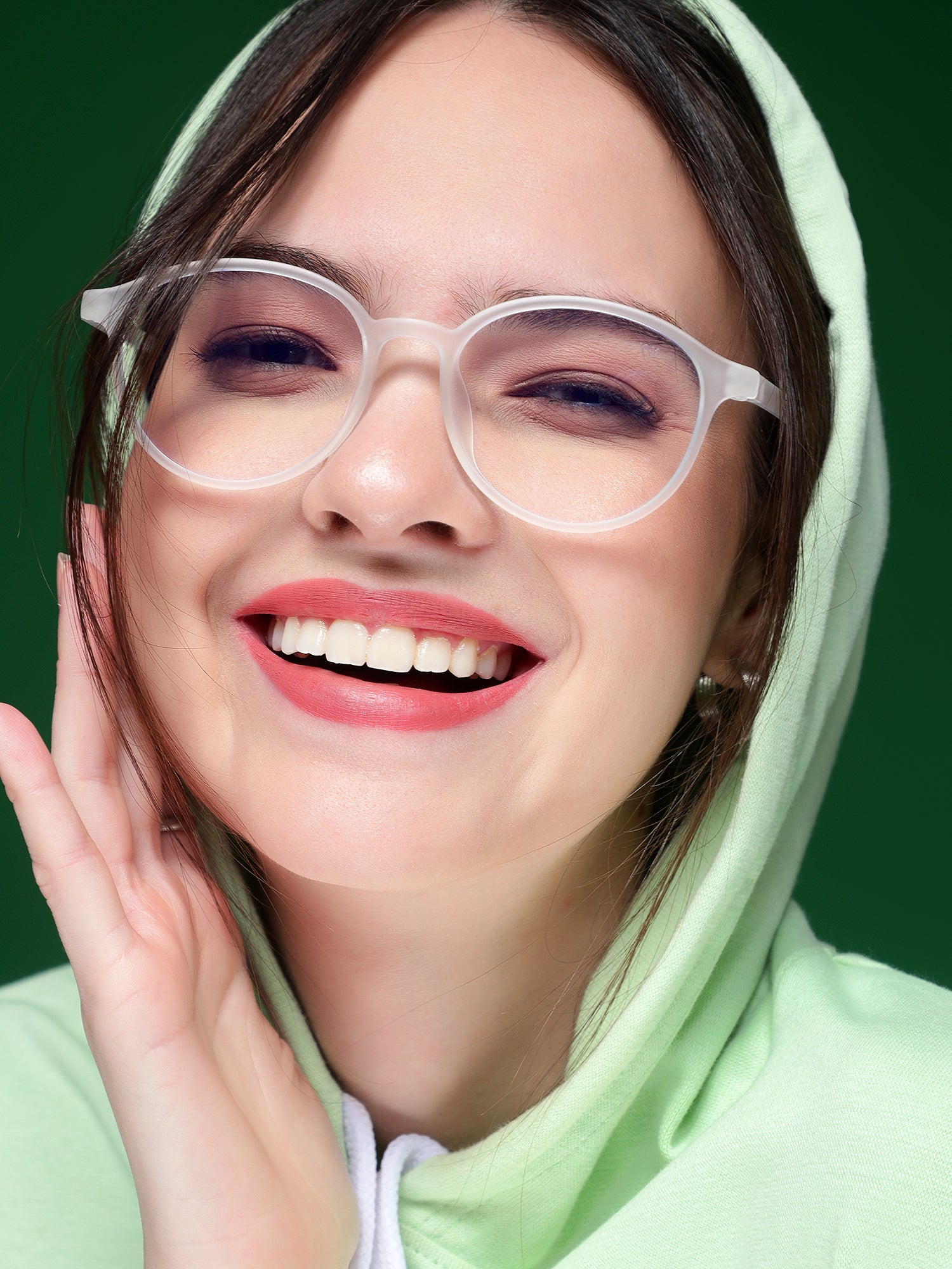 Voyage Air Transparent Round Eyeglasses for Men & Women (910MG4378-C5)