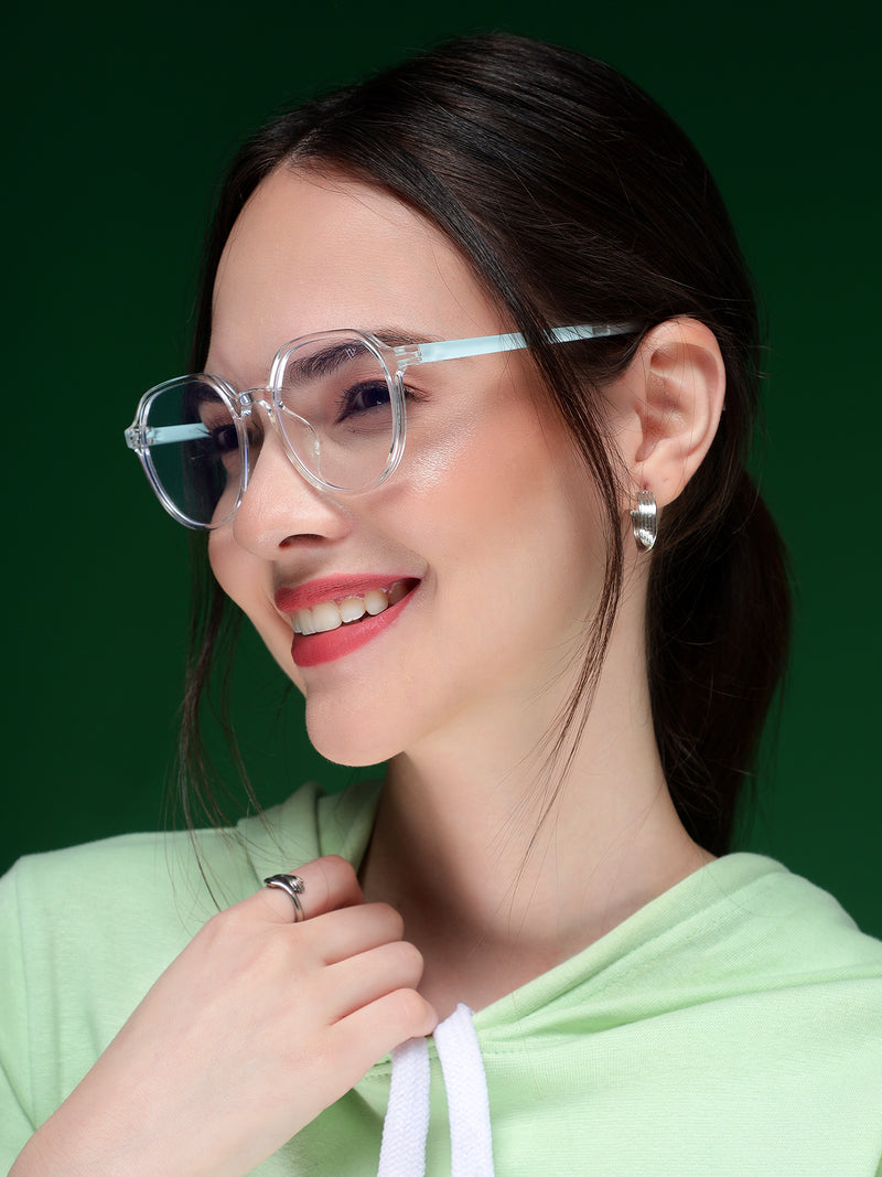 Voyage Air Transparent Round Eyeglasses for Men & Women (902MG4391-C4)