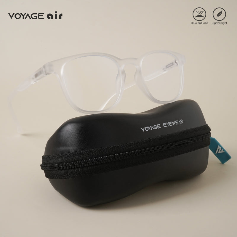 Voyage Air Clear Square Eyeglasses for Men & Women (T011MG4737-C10)