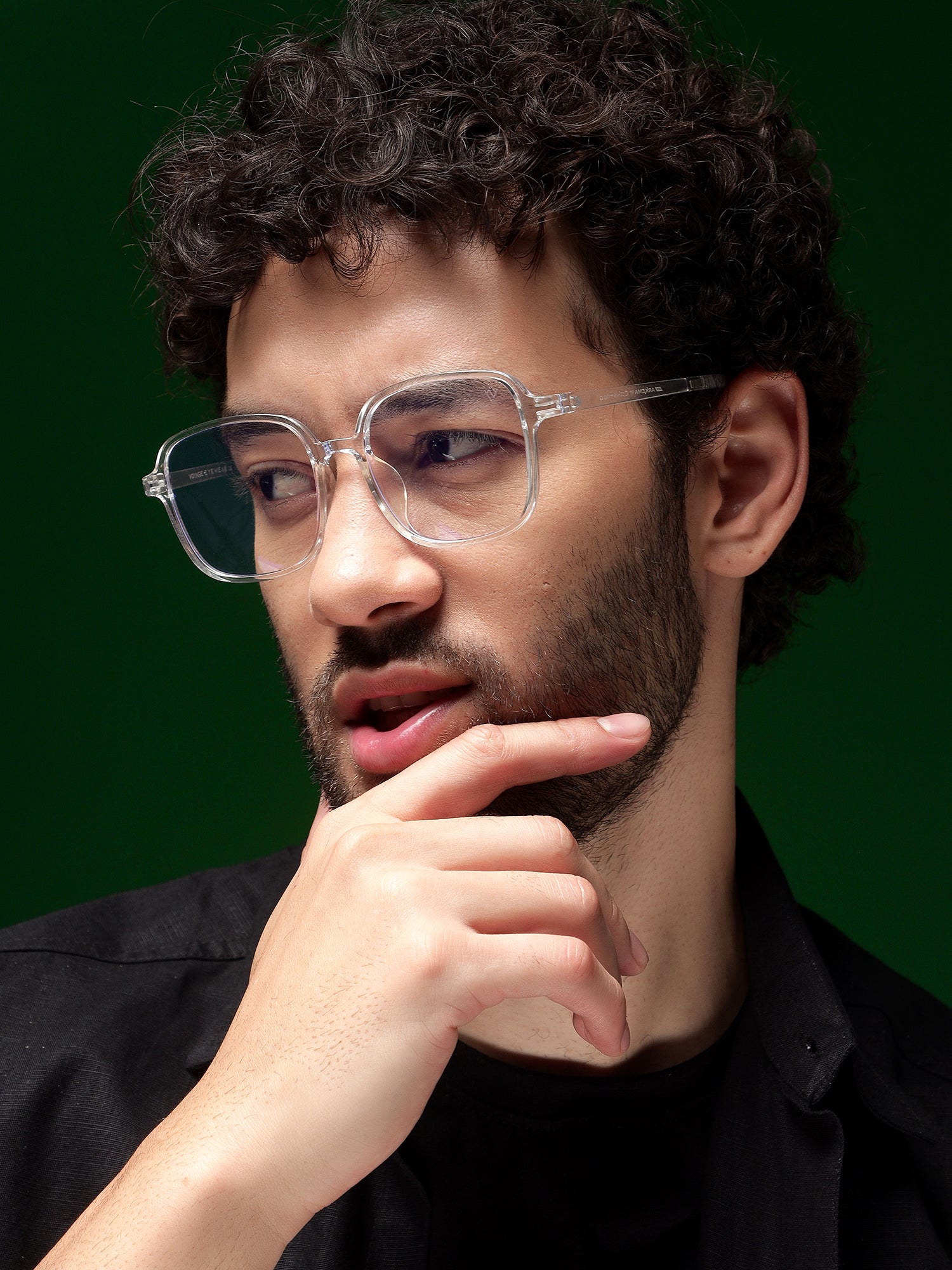 Voyage Air Transparent Square Eyeglasses for Men & Women (901MG4384-C2)