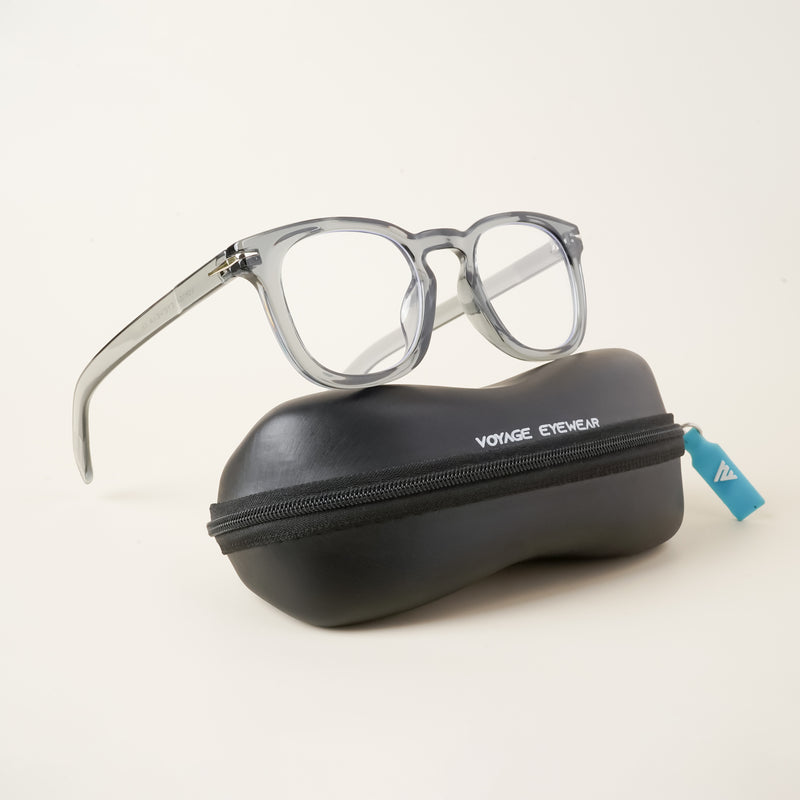 Voyage Light Grey Square Eyeglasses for Men & Women (2203MG4825-C3)