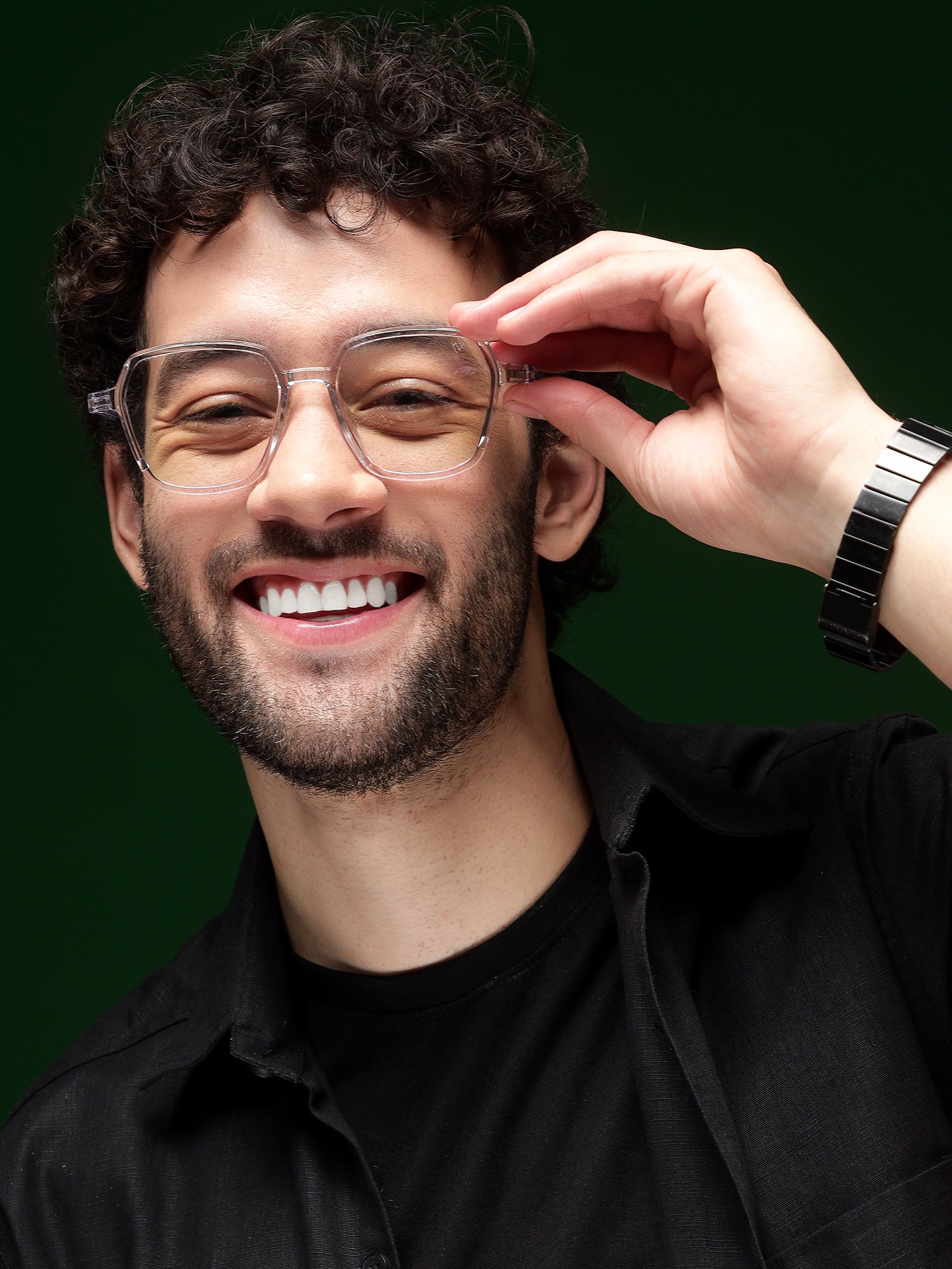 Voyage Air Grey Square Eyeglasses for Men & Women (TR1018MG4393-C3)