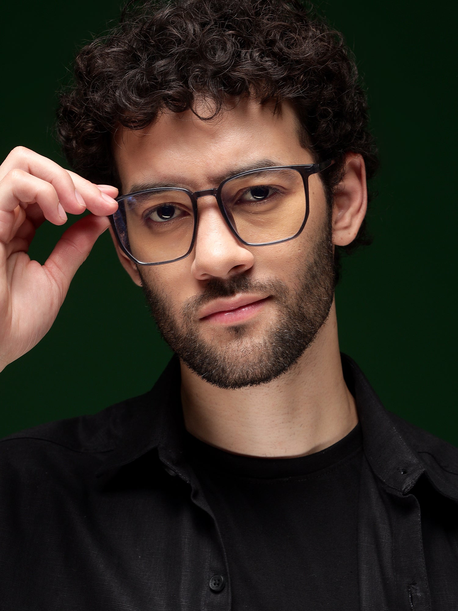 Voyage Air Grey Square Eyeglasses for Men & Women (88013MG4557-C2)