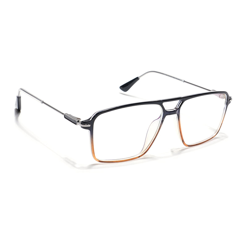 Voyage Visionary Select Black & Brown Wayfarer Eyeglasses for Men & Women (2020SLMG6357-C6)