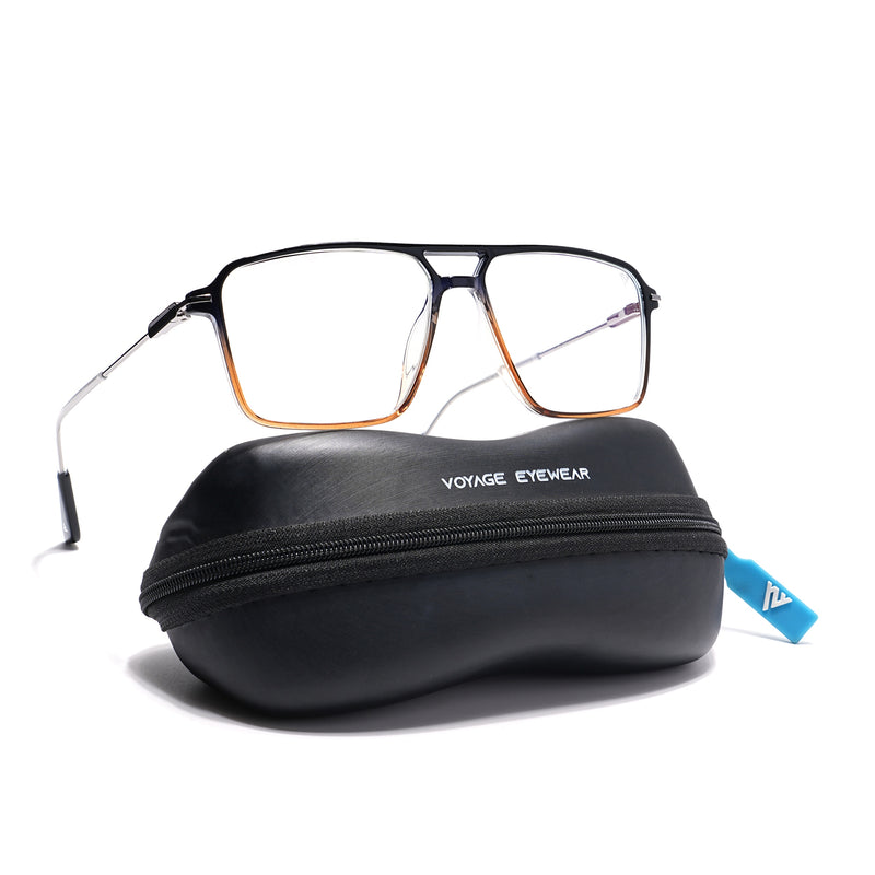 Voyage Visionary Select Black & Brown Wayfarer Eyeglasses for Men & Women (2020SLMG6357-C6)