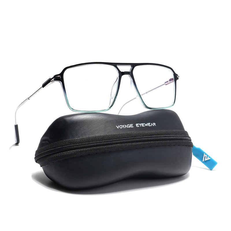 Voyage Visionary Select Black & Light Blue Wayfarer Eyeglasses for Men & Women (2020SLMG6358-C7)