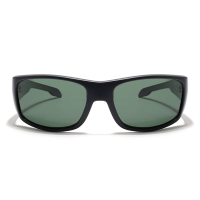 Eyejack Wrap Around Polarized Sunglasses for Men & Women (Green Lens | Grey Frame - 20212PCL541-C4)