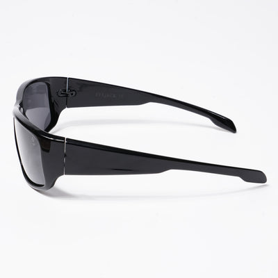 Eyejack Wrap Around Polarized Sunglasses for Men & Women (Black Lens | Matt Black Frame - 20212PCL538-C1)