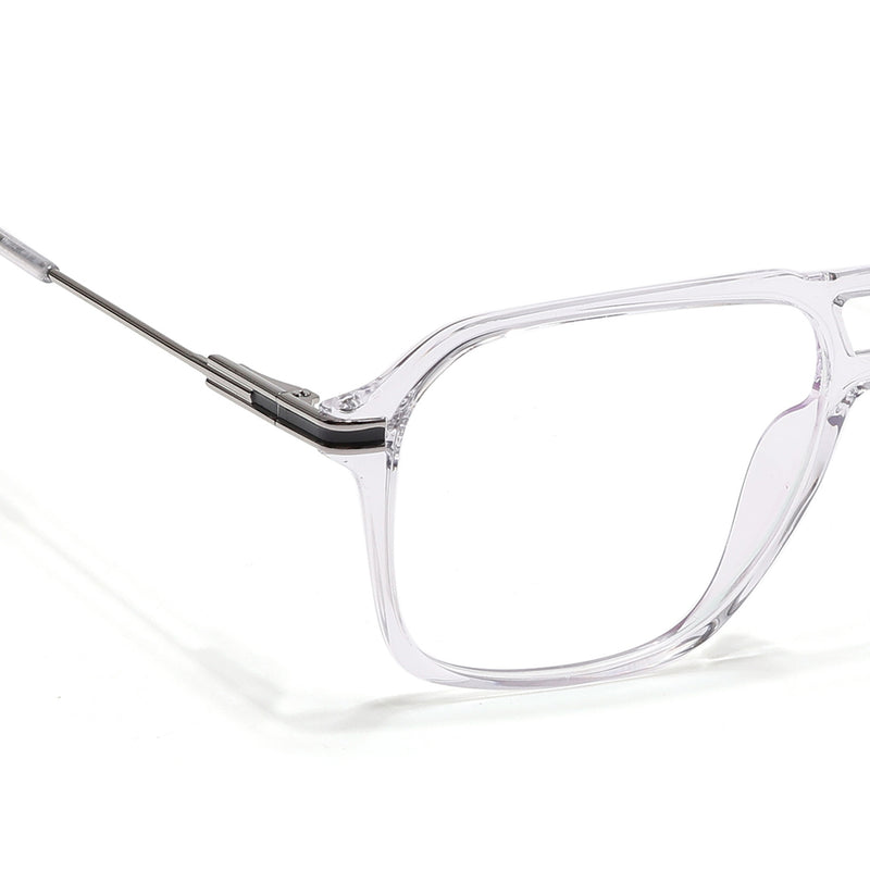 Voyage Zentrix Transparent Square Metal Eyeglasses for Men & Women (2021SLMG6436-C3)